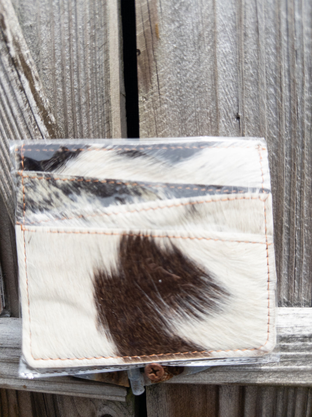 Genuine Hair on Cowhide Card Holder Pocket Sleeve