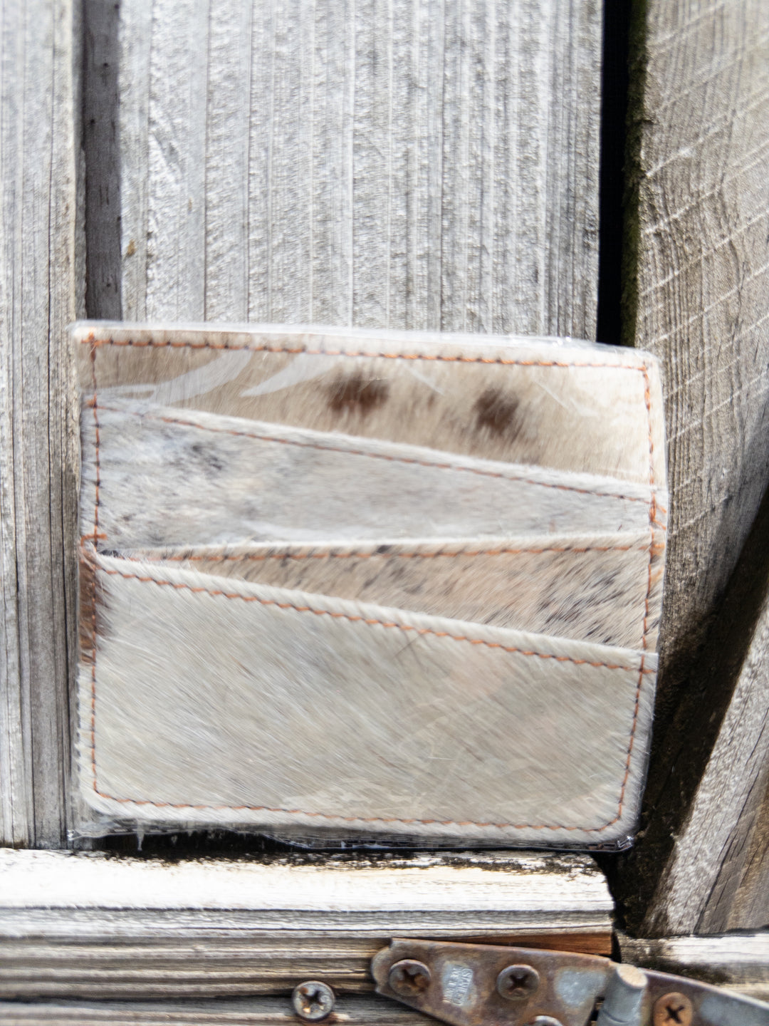Genuine Hair on Cowhide Card Holder Pocket Sleeve