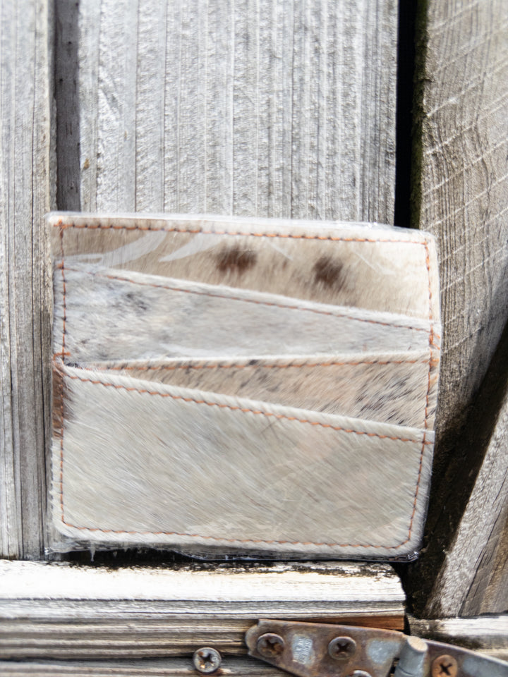 Genuine Hair on Cowhide Card Holder Pocket Sleeve