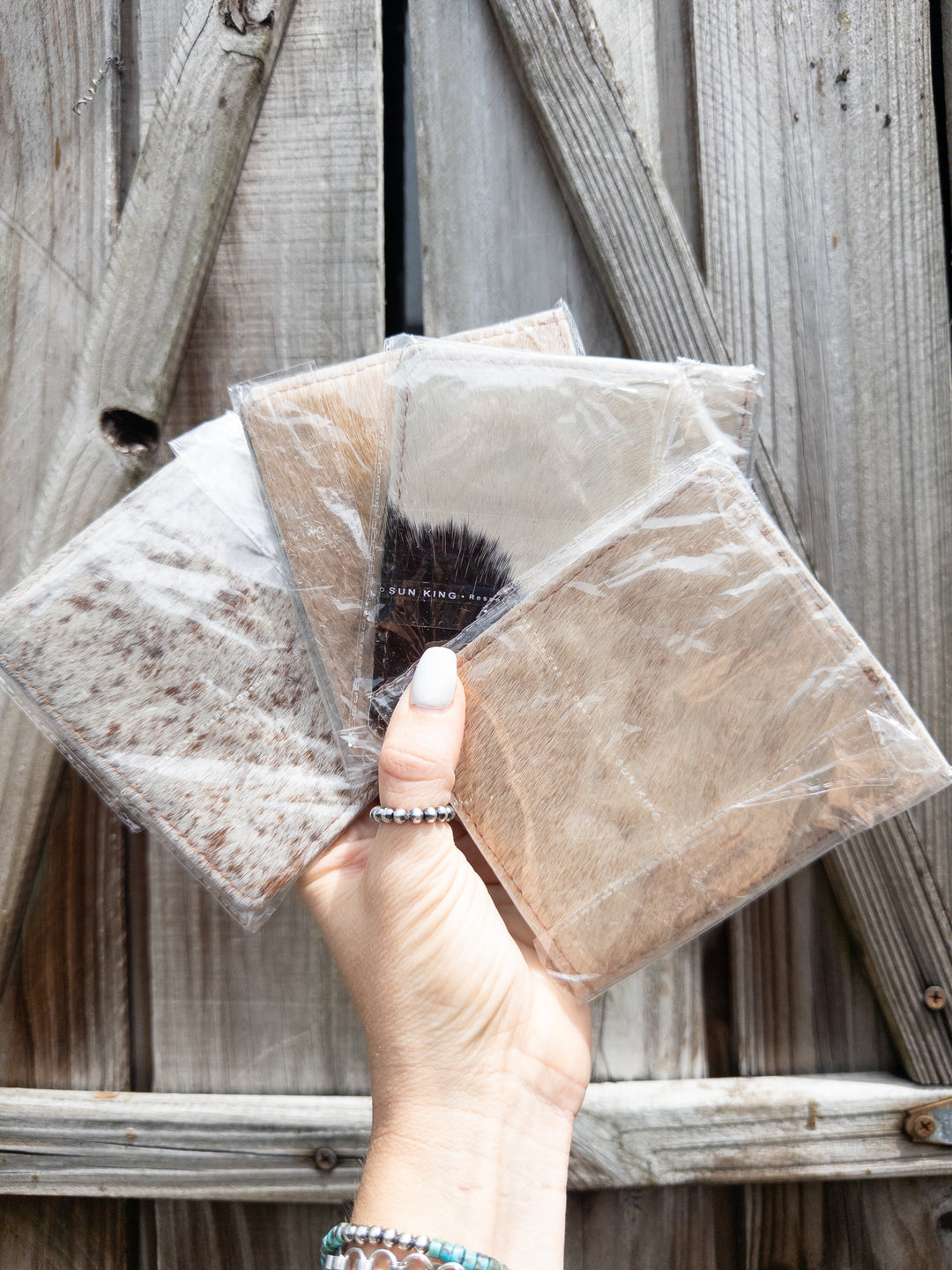 Genuine Hair on Cowhide Card Holder Pocket Sleeve