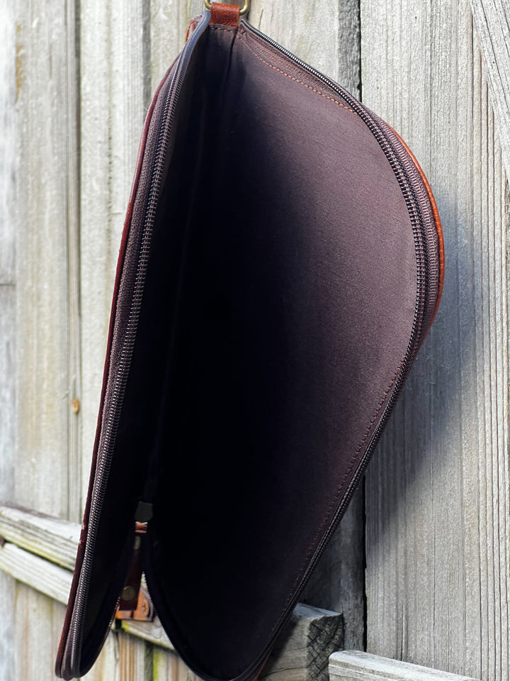 Trigger Warning | Tooled Leather and Cowhide Handgun Carry Case