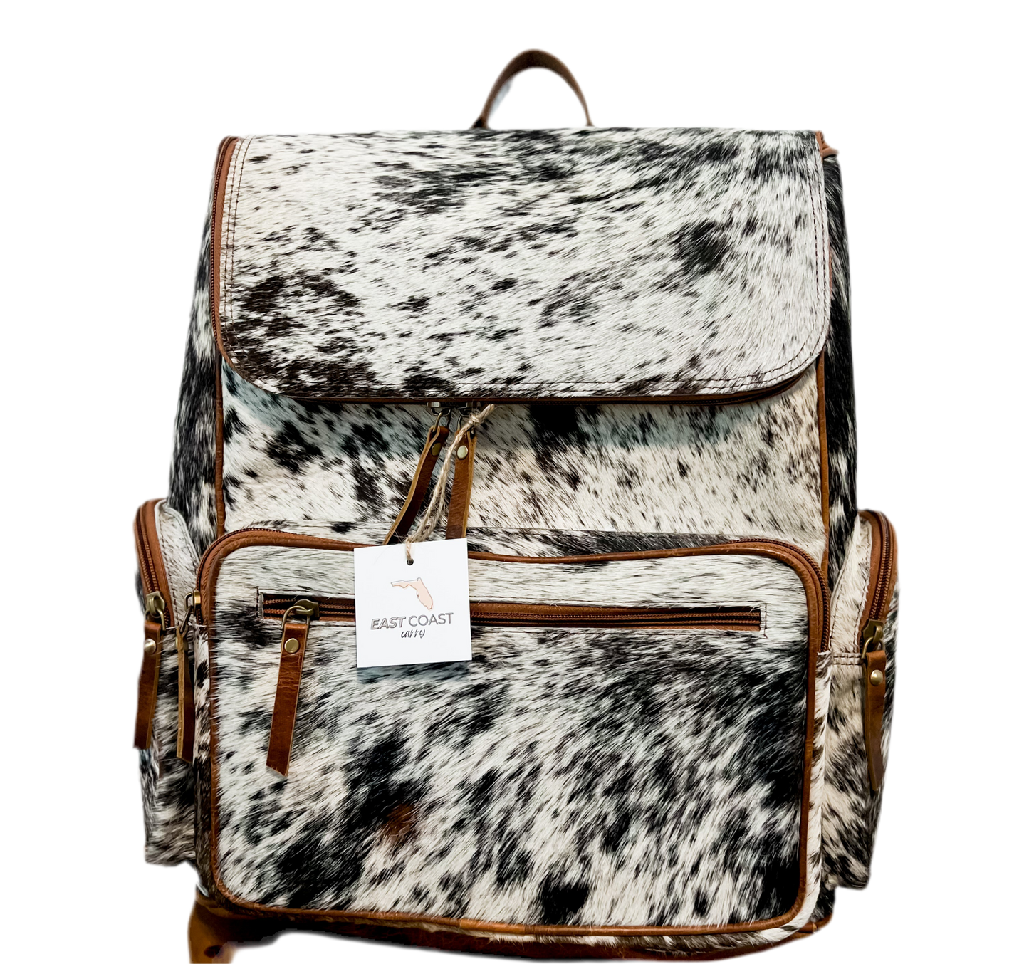 The Bubba Bag: Hair on Cowhide Leather All Adventures backpack