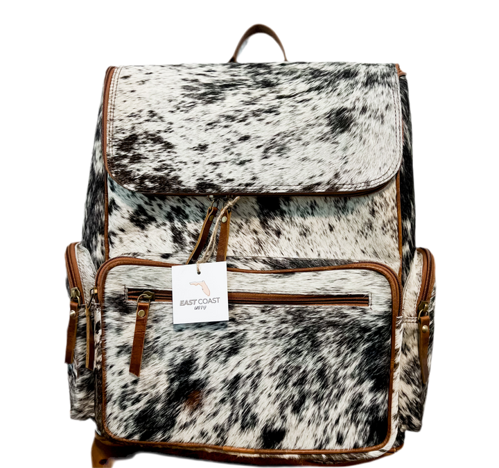 The Bubba Bag: Hair on Cowhide Leather All Adventures backpack