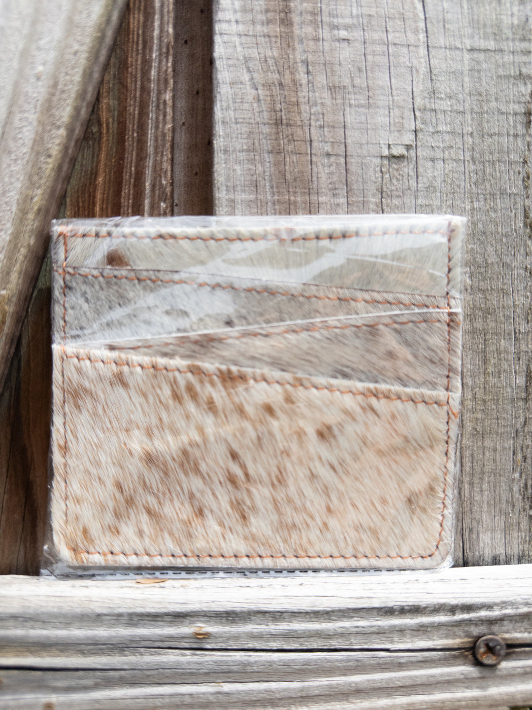 Genuine Hair on Cowhide Card Holder Pocket Sleeve