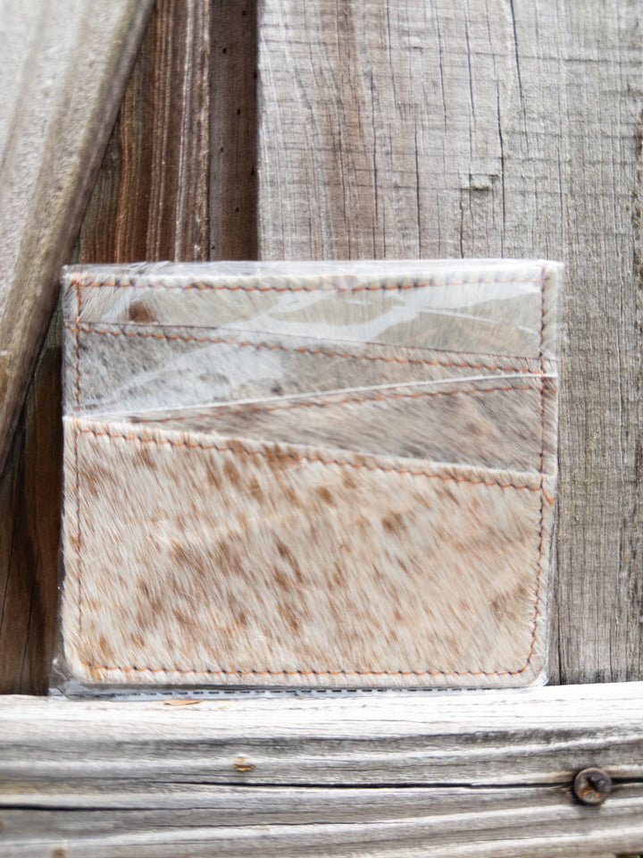 Genuine Hair on Cowhide Card Holder Pocket Sleeve