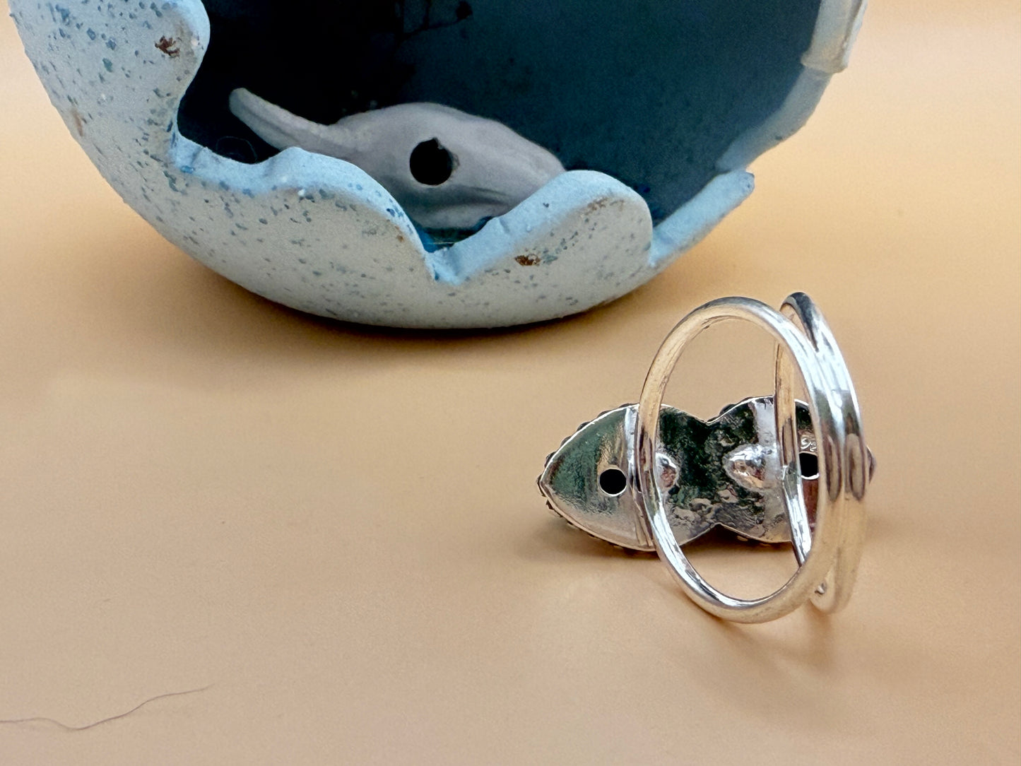 Santa Rosa Turquoise & Sterling Silver SW Style Ring - Size 7.5