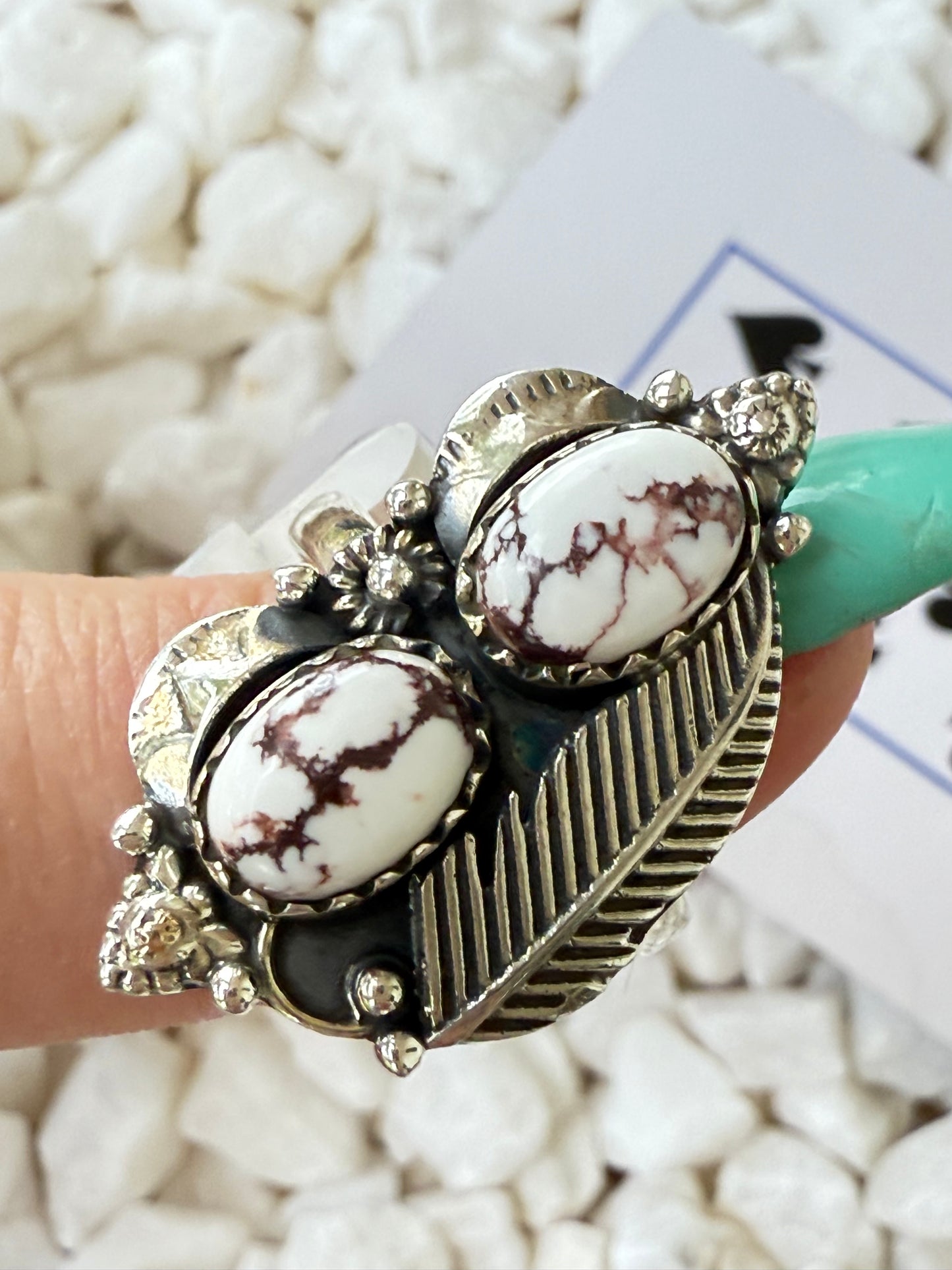 Canyon Bloom: Wild Horse Southwestern Design 925 Sterling Silver Artistian Ring - Sz 8