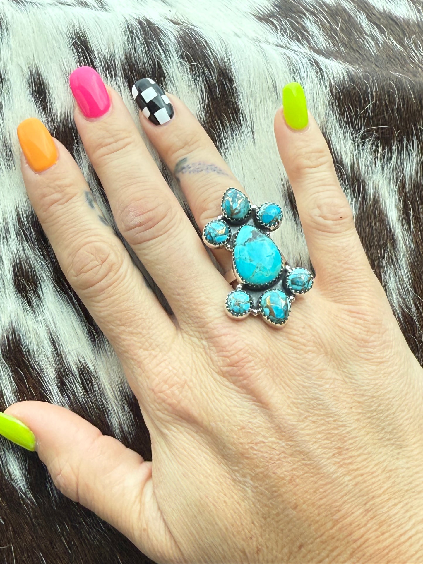 Sundance Sky: Adjustable Sterling Silver Southwest Turquoise Ring