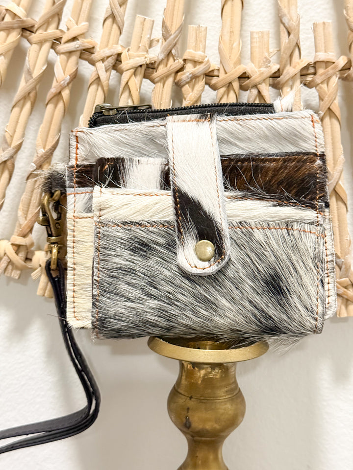 Cowhide Card Holder Wristlet