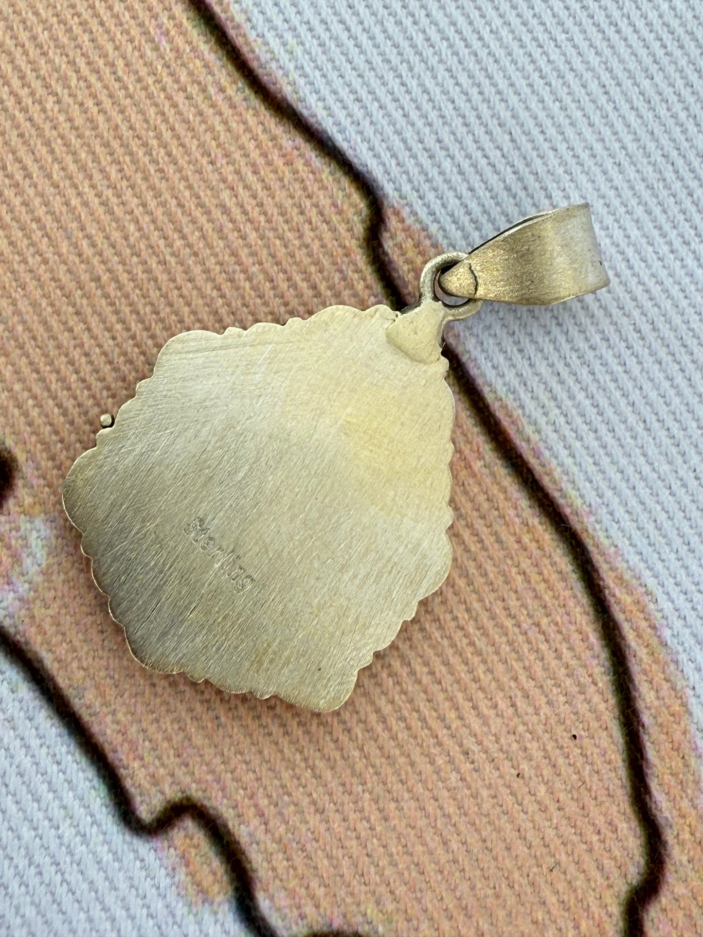 Cinnamon Jasper and Sterling Silver Southwestern Artisan made Pendant