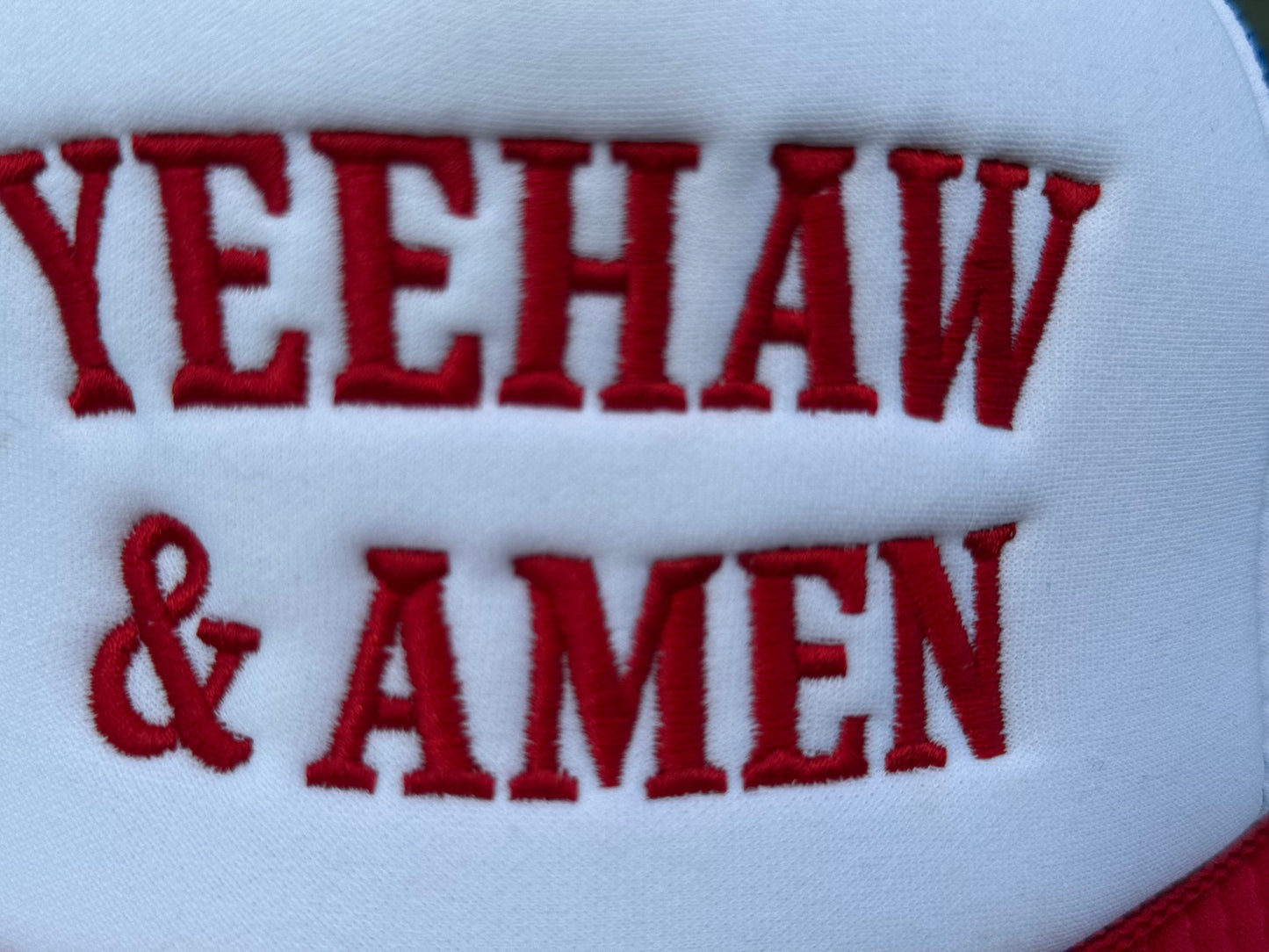 Yeehaw & Amen Foam trucker hat