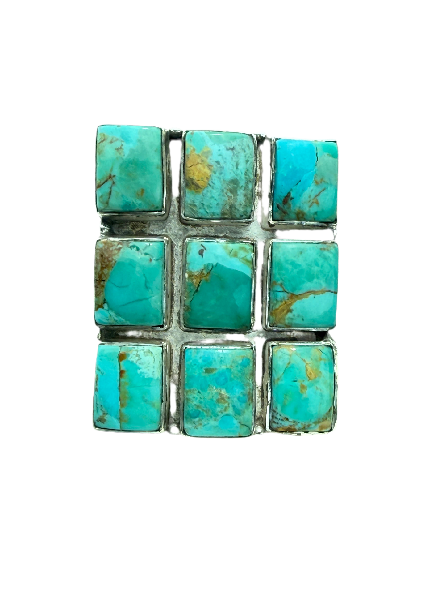 Cloud 9: Southwestern Sterling Silver and Turquoise Adjustable Statement Ring