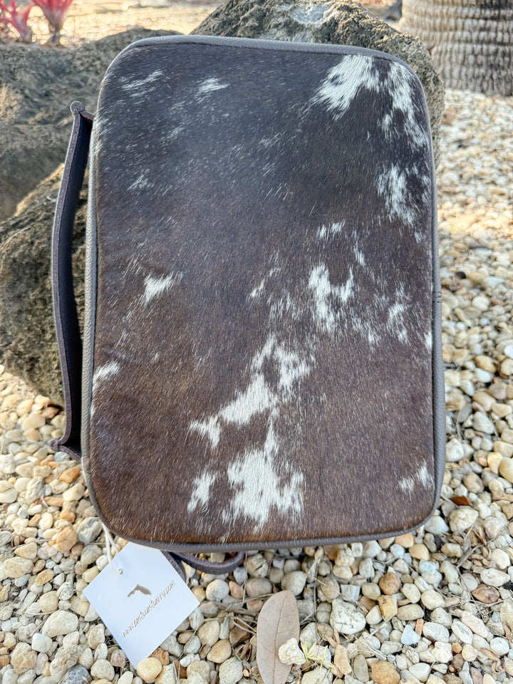Word over World | Chocolate Brown Handmade Cowhide and Leather Study Bible Zipper Cases