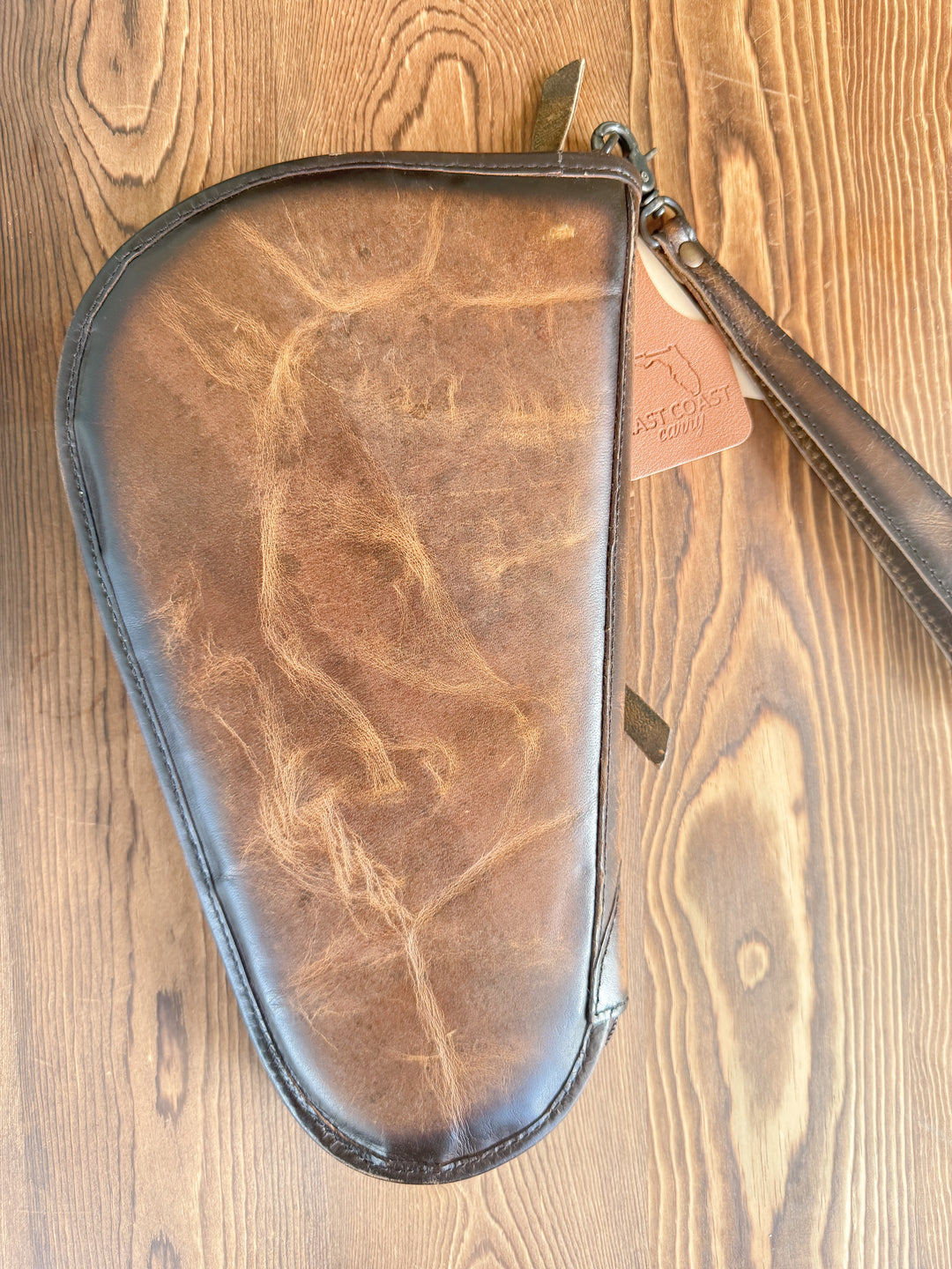 Cowboy Carry | 12” Padded Distressed Leather Gun Case
