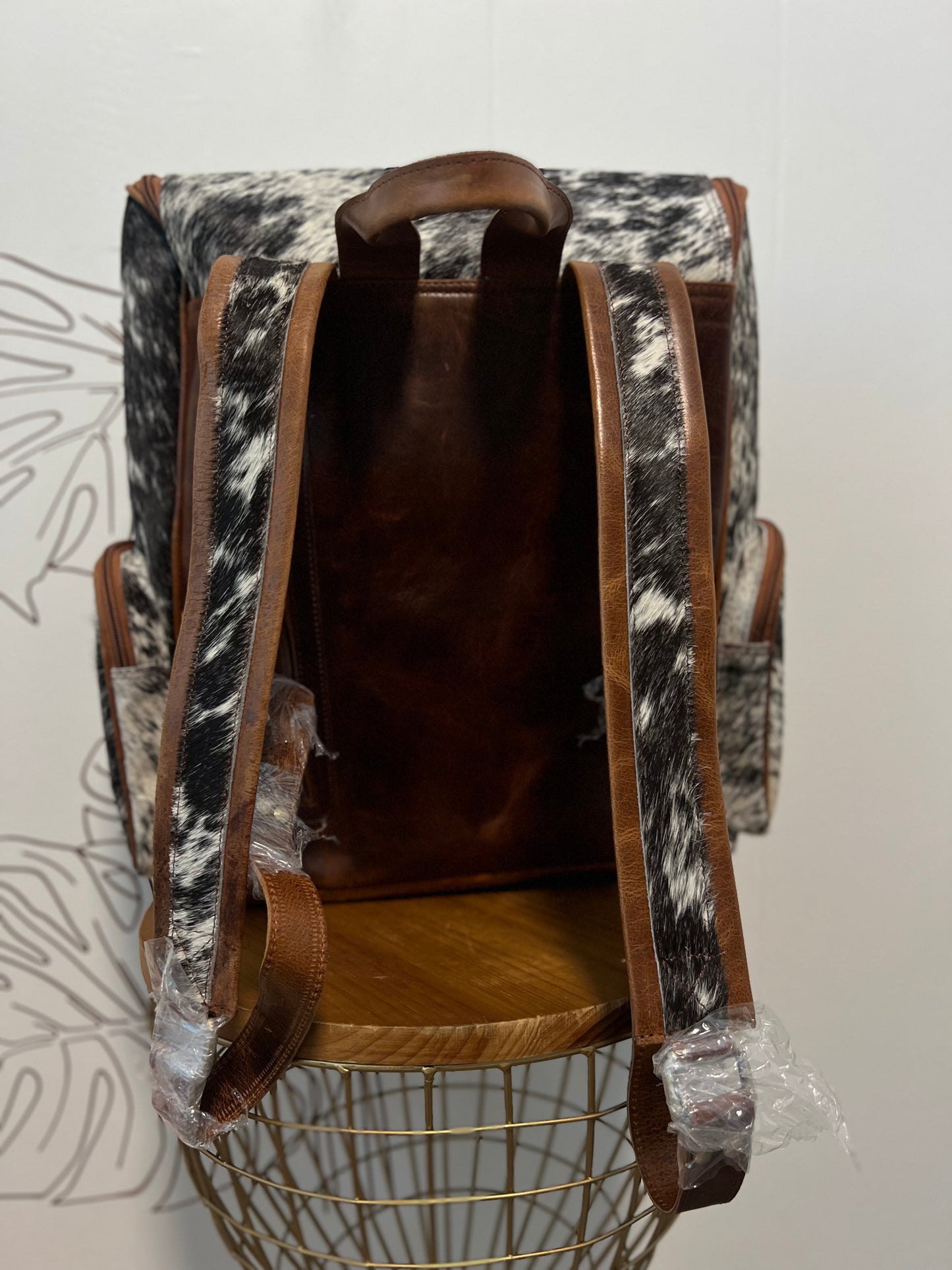 The Bubba Bag: Hair on Cowhide Leather All Adventures backpack