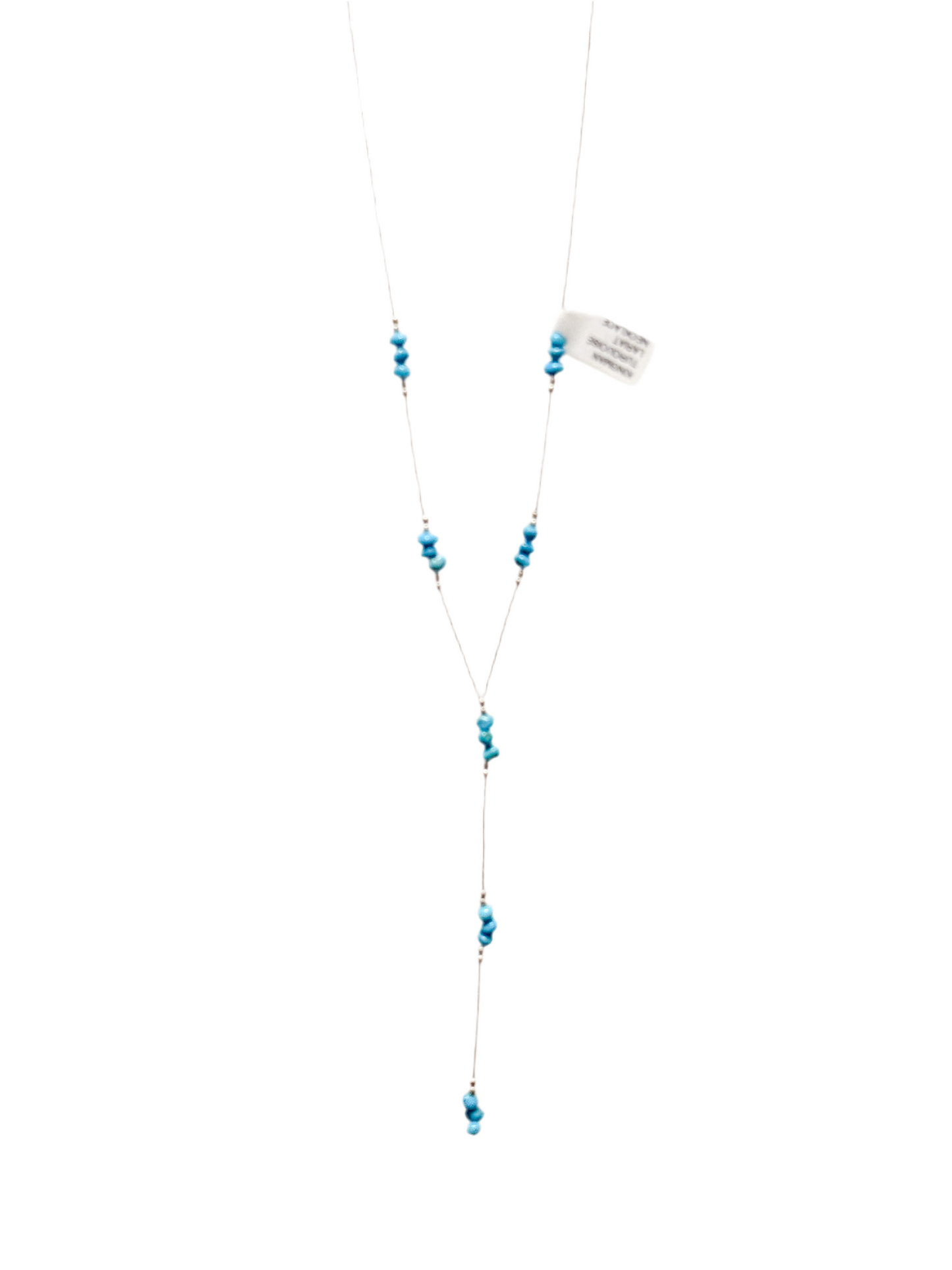 Kingman Turquoise Lariat Sterling Silver Necklace