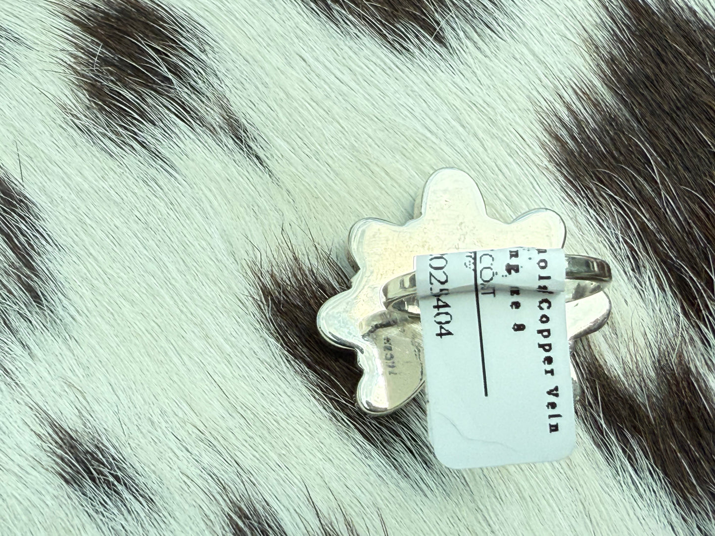 Southwestern Squash : Sterling Silver & Mojave Turquoise Ring size 8