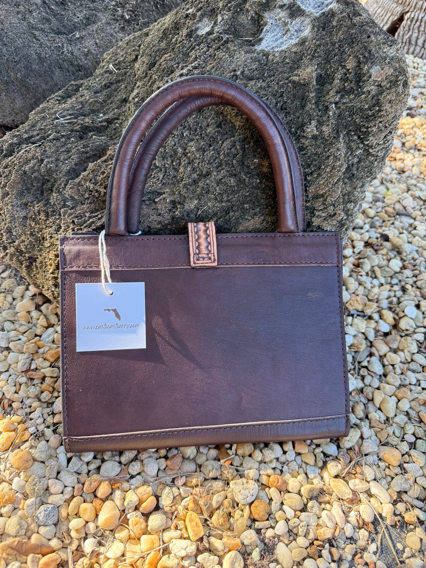 Tooled leather and Cowhide MAMA Book / standard size Bible cover with Turquoise Handle