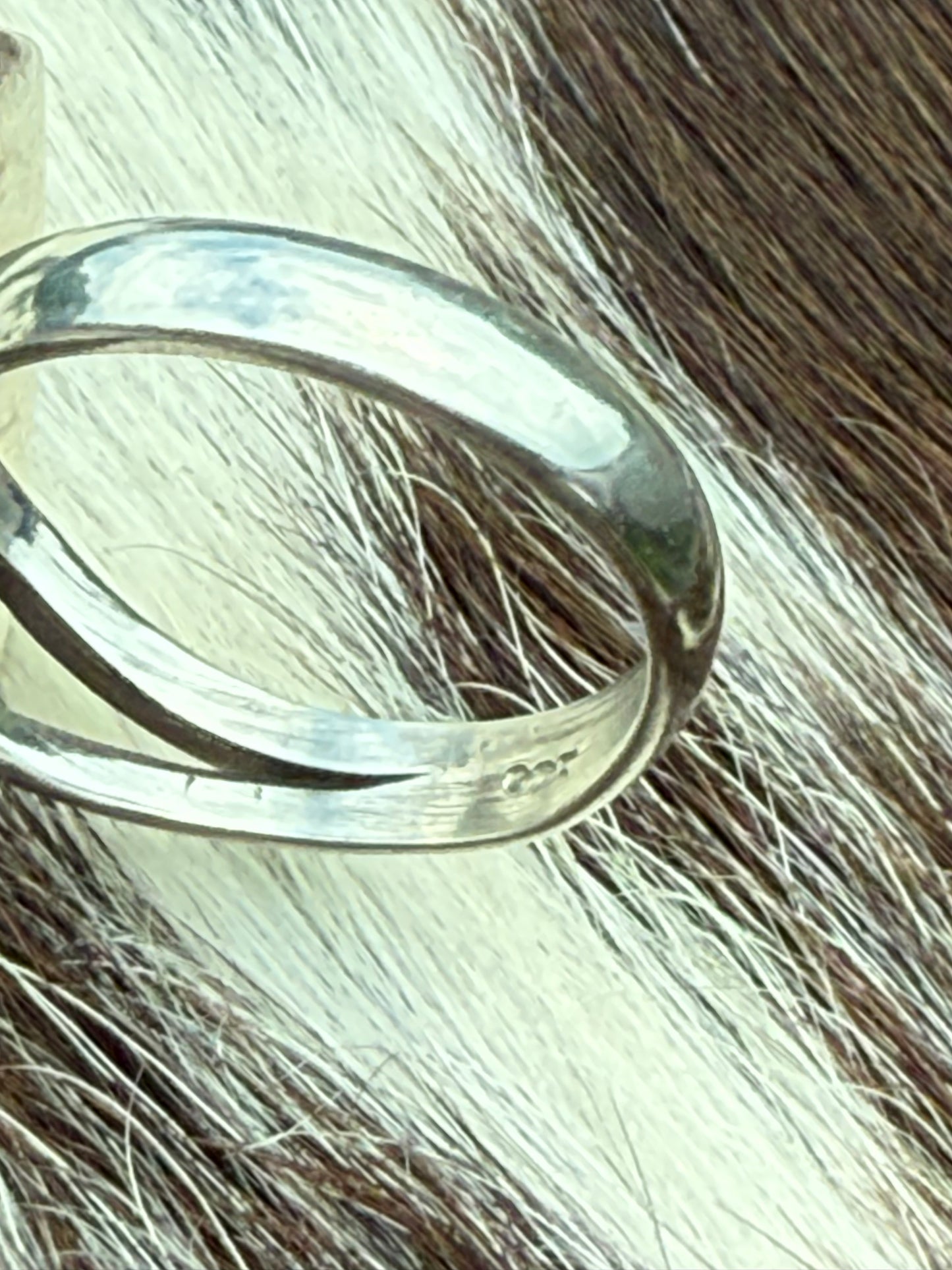 Sterling Silver Black and White Checkered Ring
