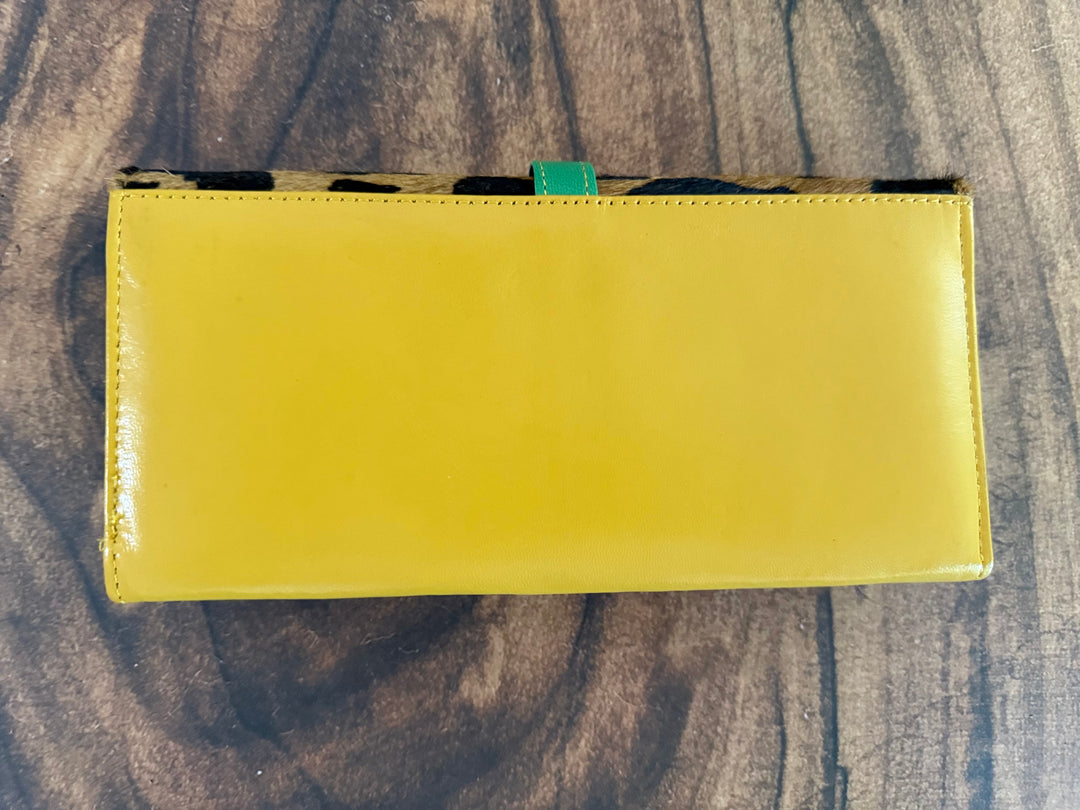Palm Beach Rodeo ‘After Dark’ : Hide with Cheetah Painted Design and Colorful Recycled Leather Wallets