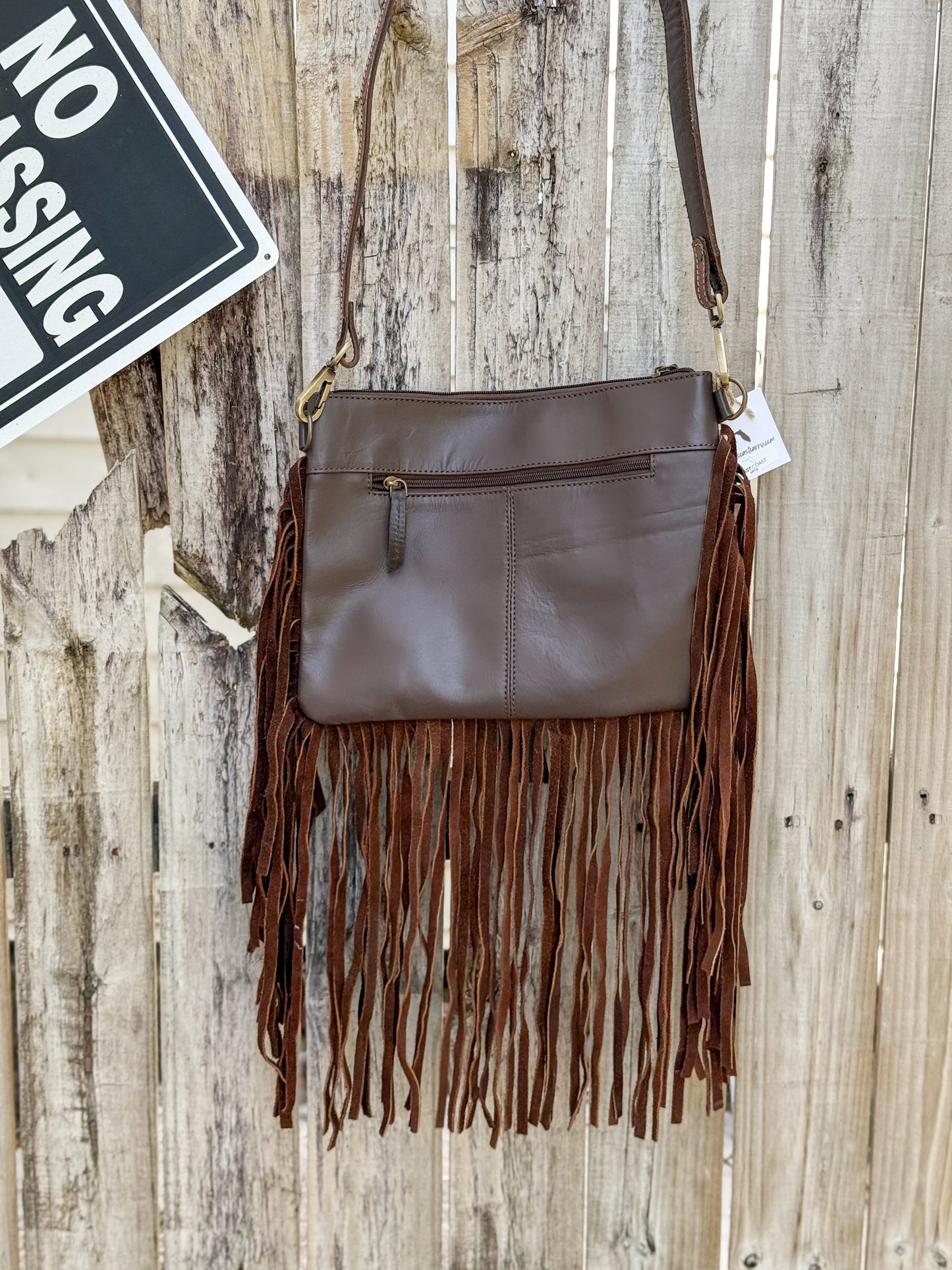Southwestern Chic - Cowhide, Tooled Leather & Fringe Crossbody