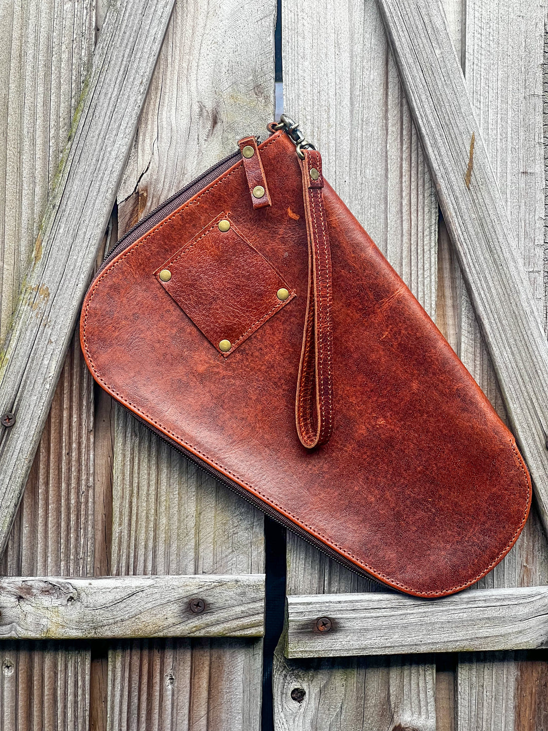 Trigger Warning | Tooled Leather and Cowhide Handgun Carry Case