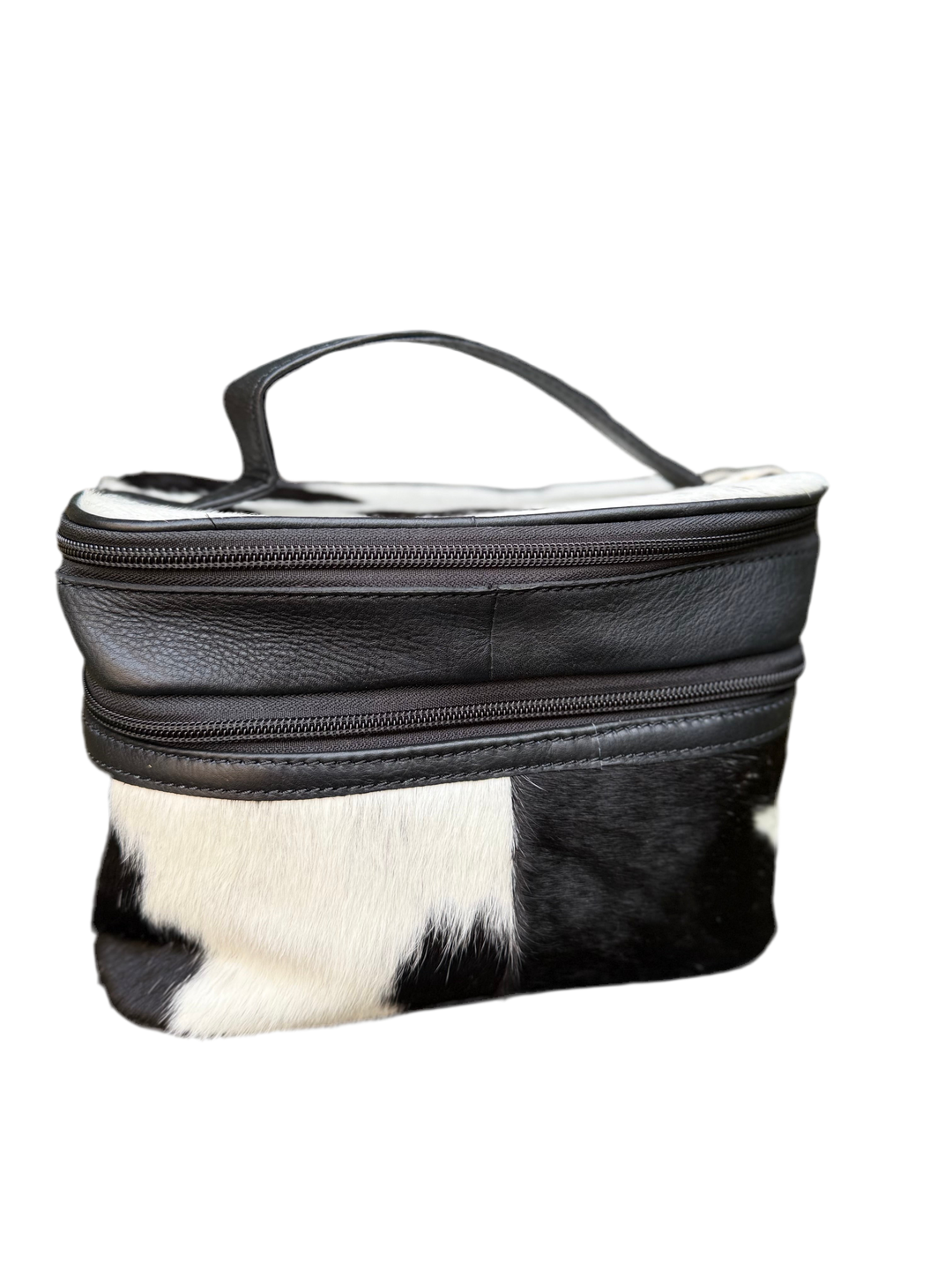 Road Ready Makeup Case : Cowhide and Leather Makeup Storage Case