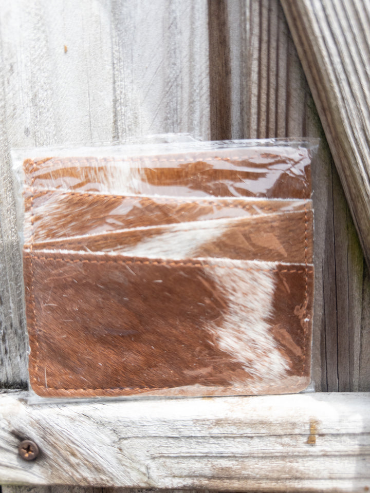 Genuine Hair on Cowhide Card Holder Pocket Sleeve
