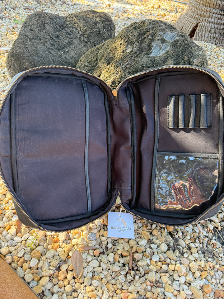 Word over World | Chocolate Brown Handmade Cowhide and Leather Study Bible Zipper Cases