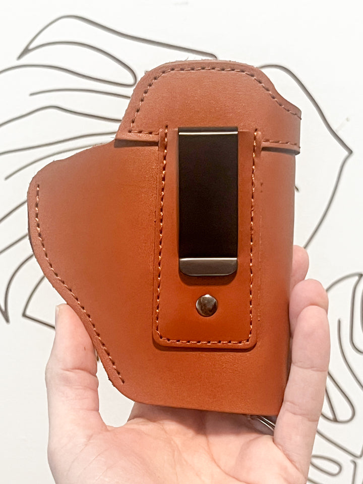 Custom right handed leather gun holster