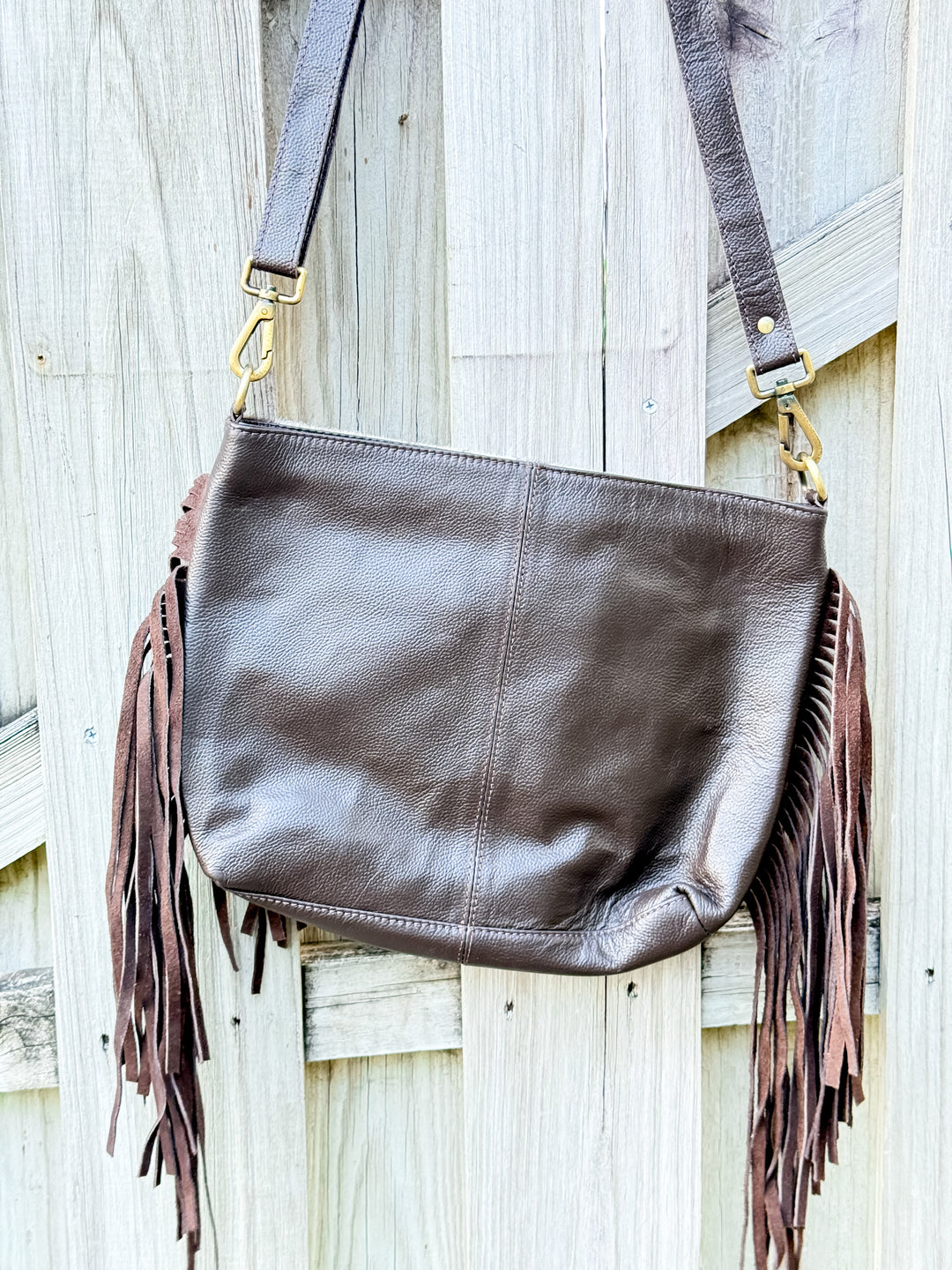 The Concho Carryall | Hair-On Cowhide & Tooled Leather Crossbody Purse