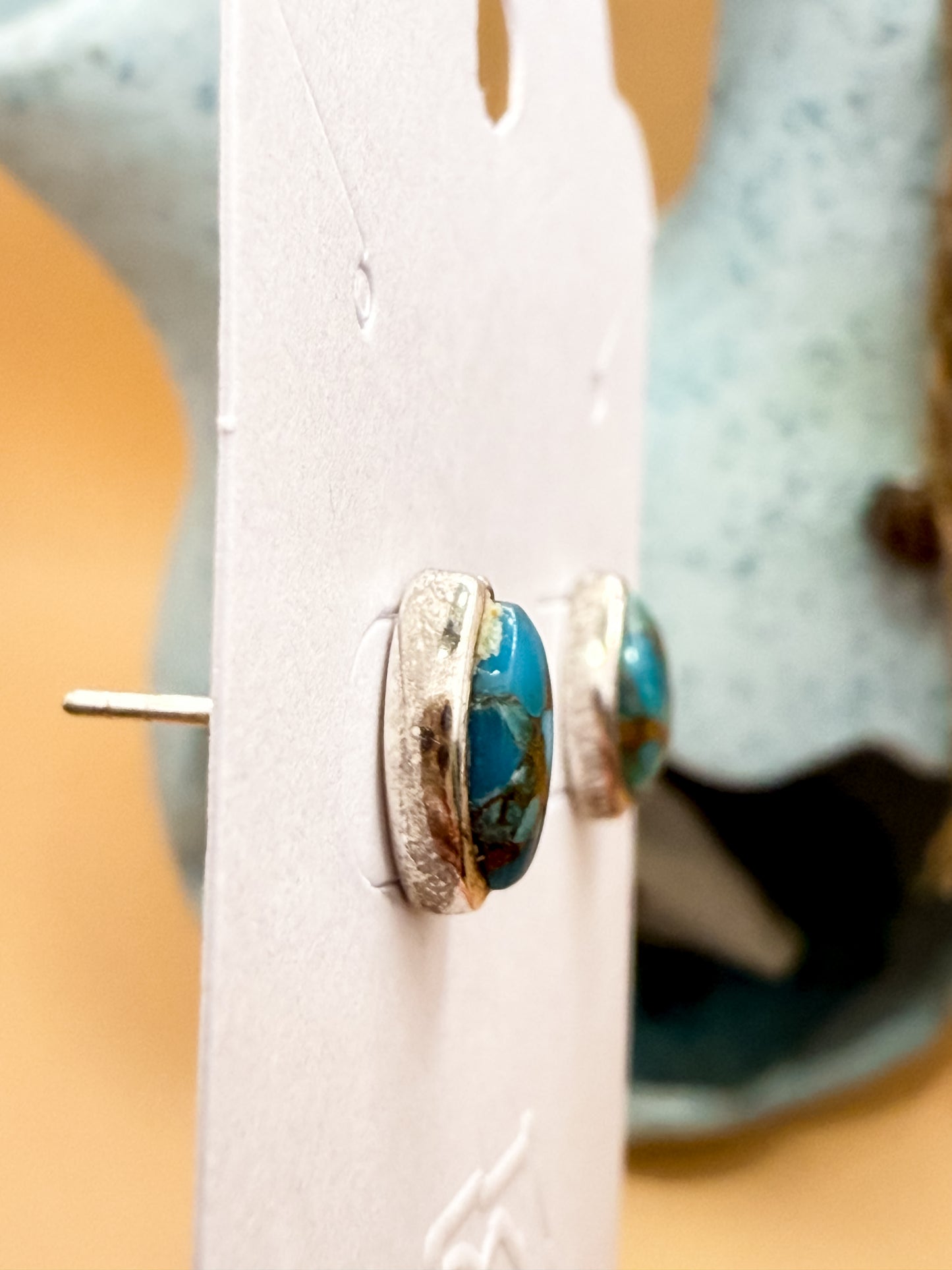 Sterling Silver Turquoise Studs – Artisan Southwest Exclusive Designer Jewelry