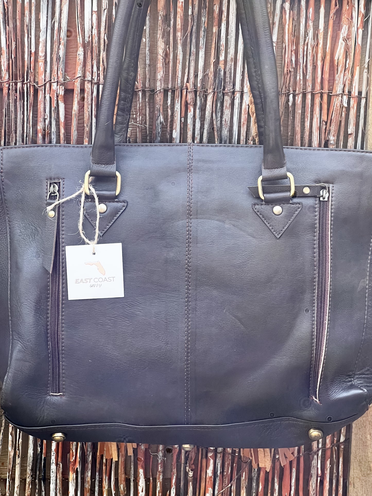 Dawn to Dusk – Large Everyday Western Concealed Carry Tote with Tooled Leather, Cowhide & Fringe Handles