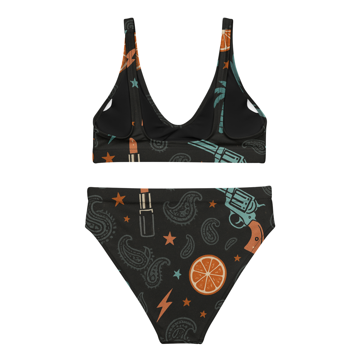 East Coast Carry Exclusive Florida Vibes Design High Waisted Bikini Set