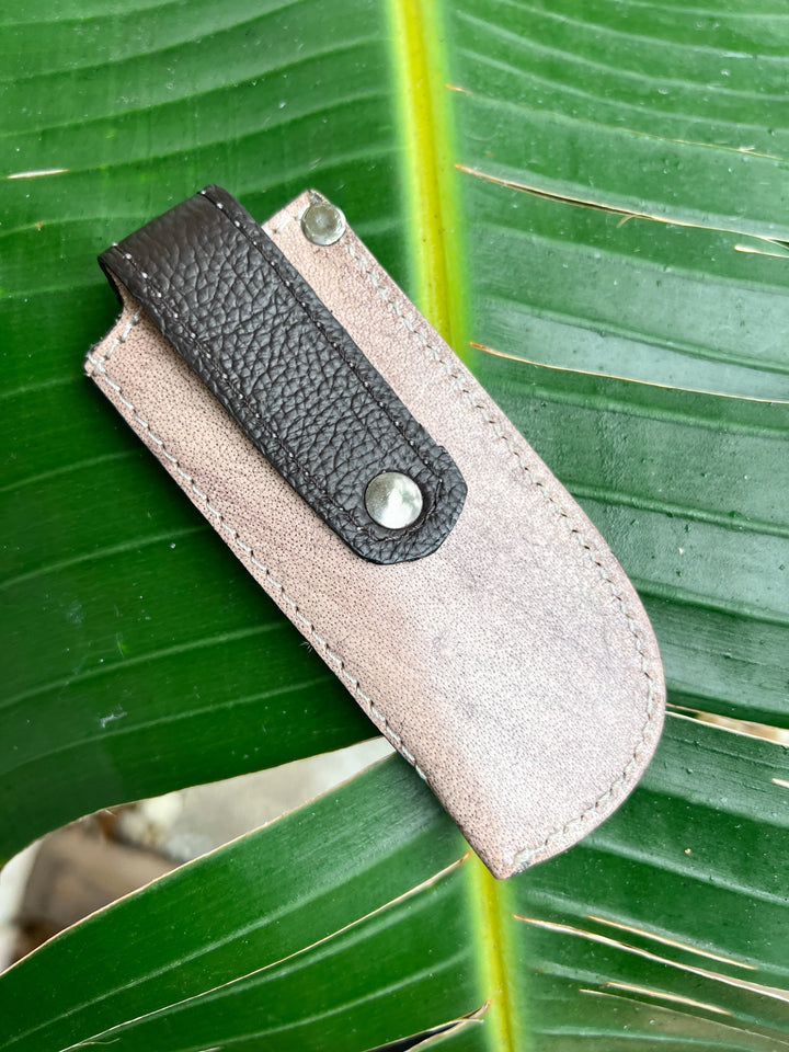 Hold My Knife | Genuine tooled leather and cowhide knife sheath holder for belt