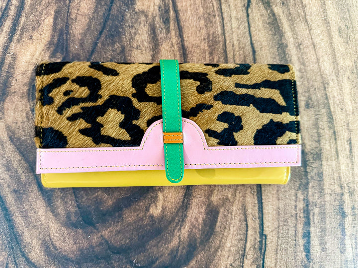 Palm Beach Rodeo | Hair on Hide with Animal Design and Colorful Recycled Leather Wallets