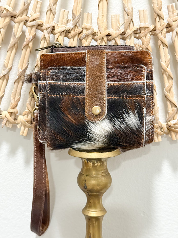 Cowhide Card Holder Wristlet