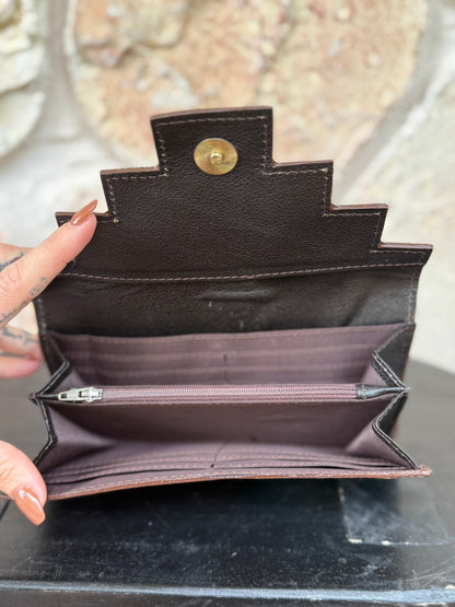Two Step - Blue Mesa : Tooled Leather and Cowhide Wallet