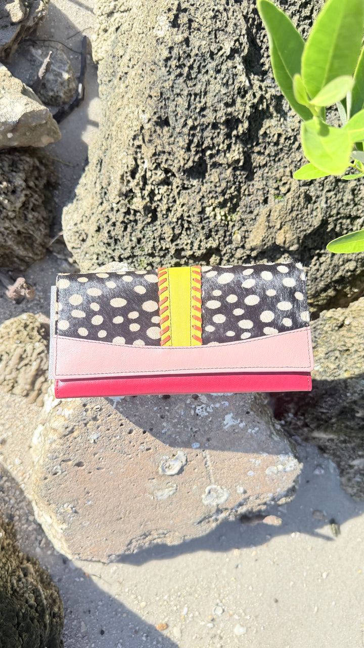 Palm Beach Rodeo | Hair on Hide with Animal Design and Colorful Recycled Leather Wallets