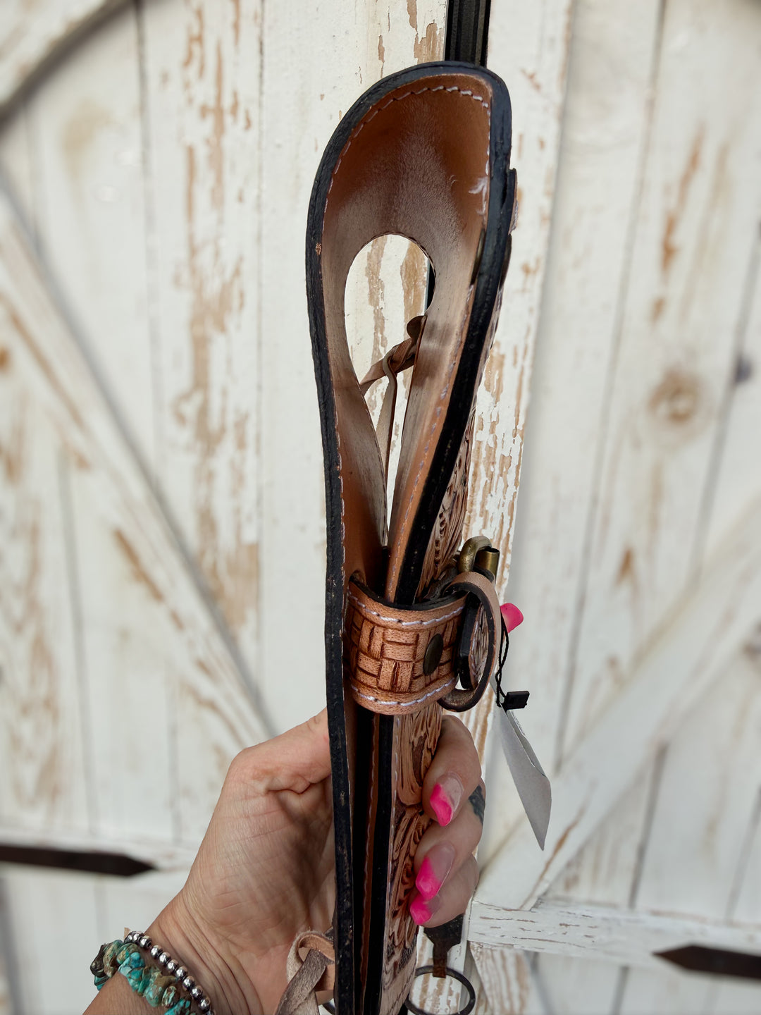 The Rattlesnake Wrangler Holster | Western Tooled Leather Side Holster