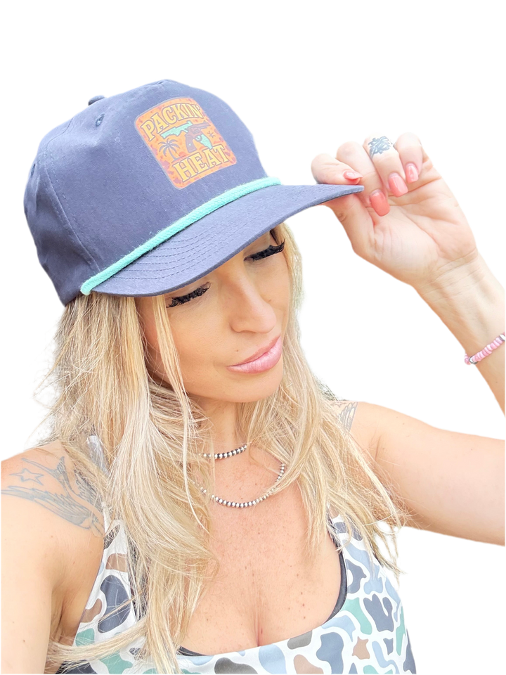Exclusive East Coast Carry Design PACKIN’ HEAT Florida Gun Golf Rope Cap