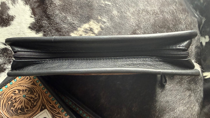Hand Tooled Leather Bible Cover | Fits Standard, Large Print & Beautiful Word Bibles | Genuine Leather Zip Bible Case