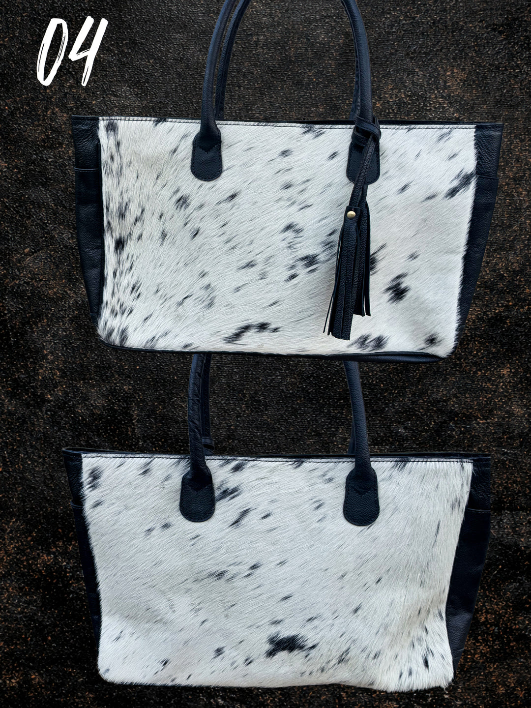 The Gulfstream Tote | Luxury Leather & One-of-a-Kind Hair-on-Hide Tote