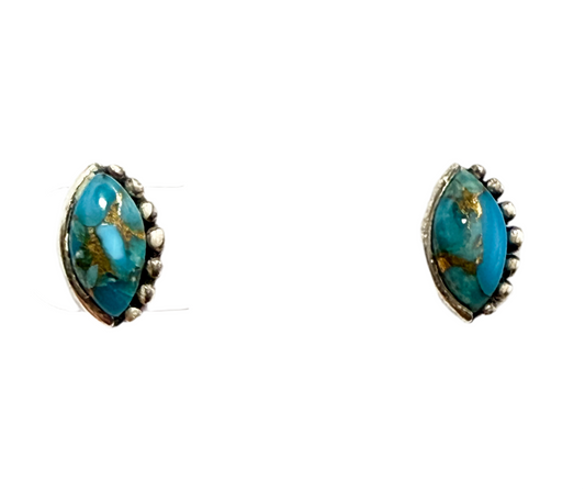 Sterling Silver Turquoise Studs – Artisan Southwest Exclusive Designer Jewelry