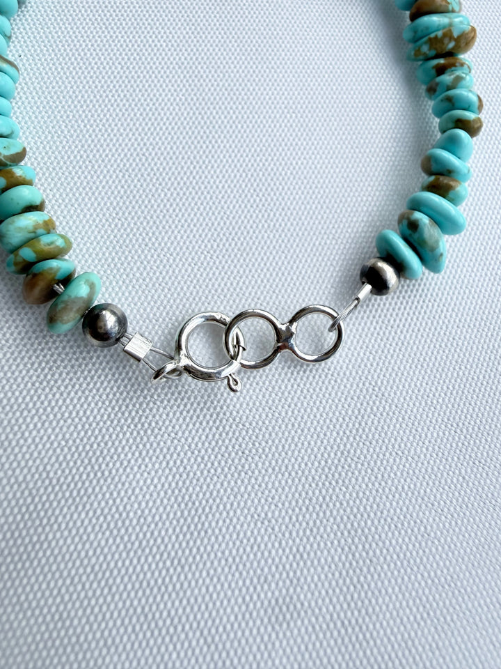 Kimberly Tom Navajo Mine #8 Turquoise Stacker Bracelet