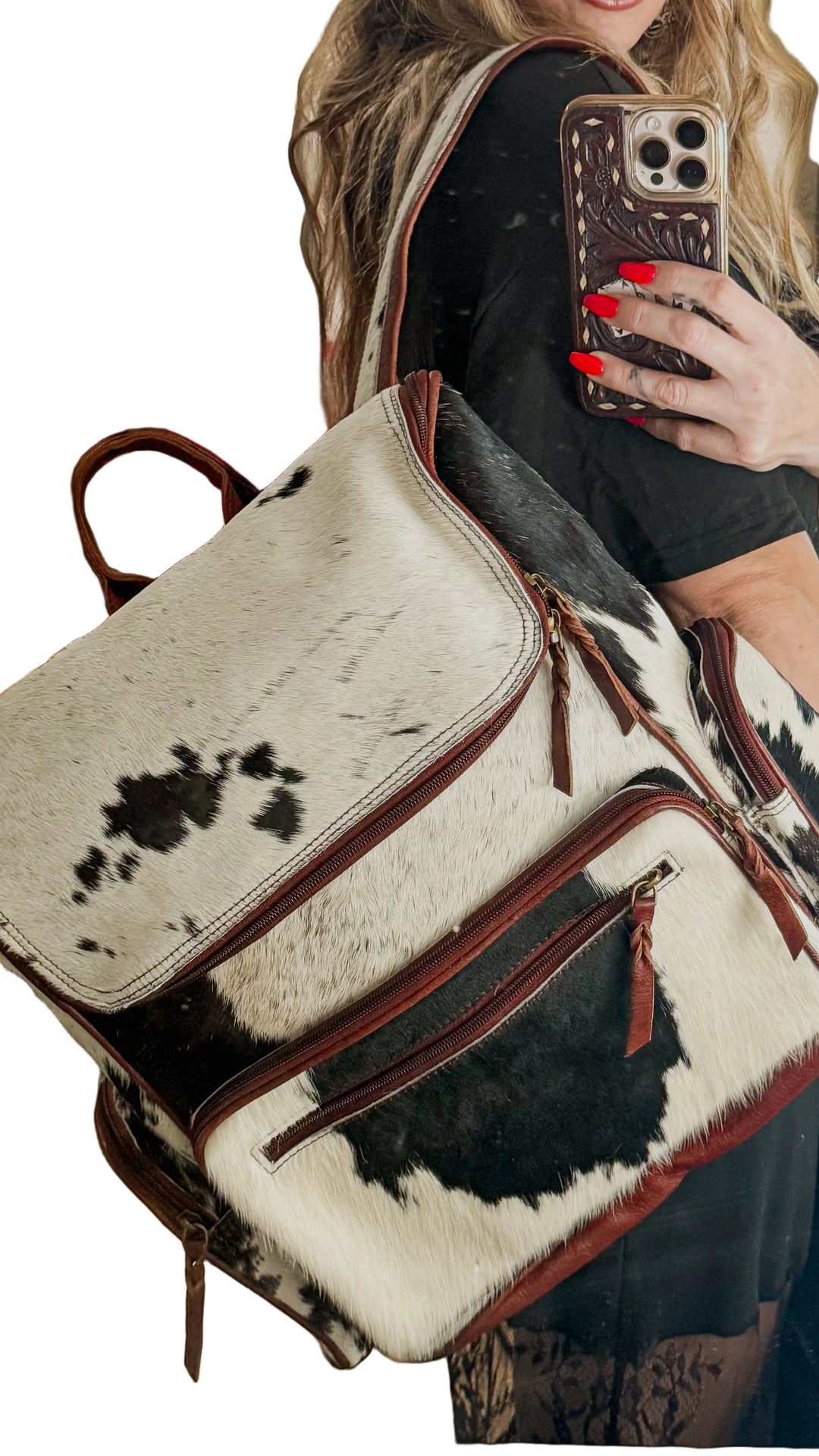 The Bubba Bag™ | Hair-On Cowhide & Genuine Leather Backpack