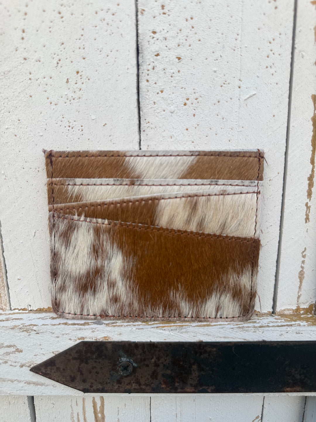 Genuine Hair on Cowhide Card Holder Pocket Sleeve