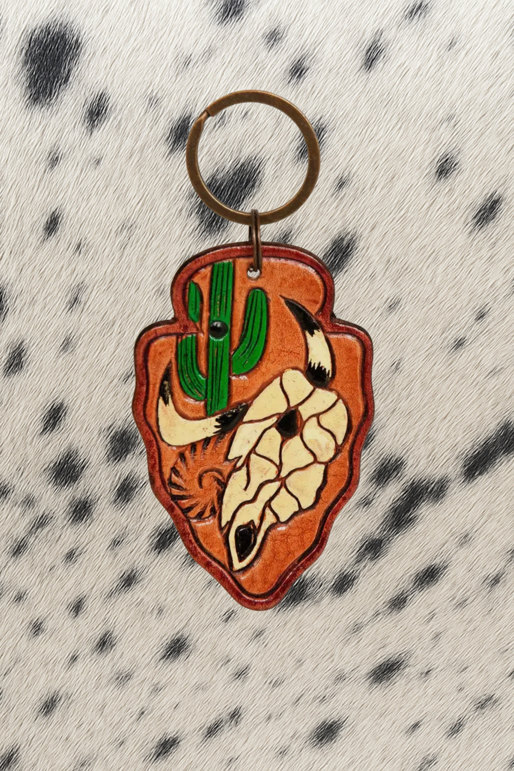 Handmade Western Tooled Leather Keychains | Purse Charm