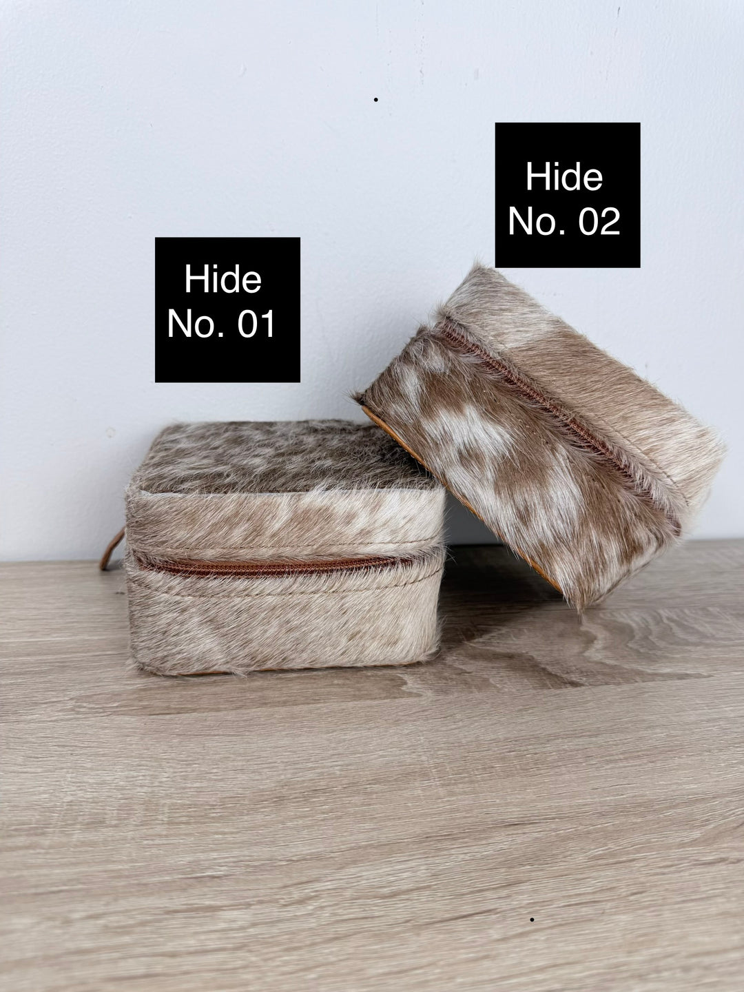 Double Decker Mini | Cowhide Travel Jewelry Box