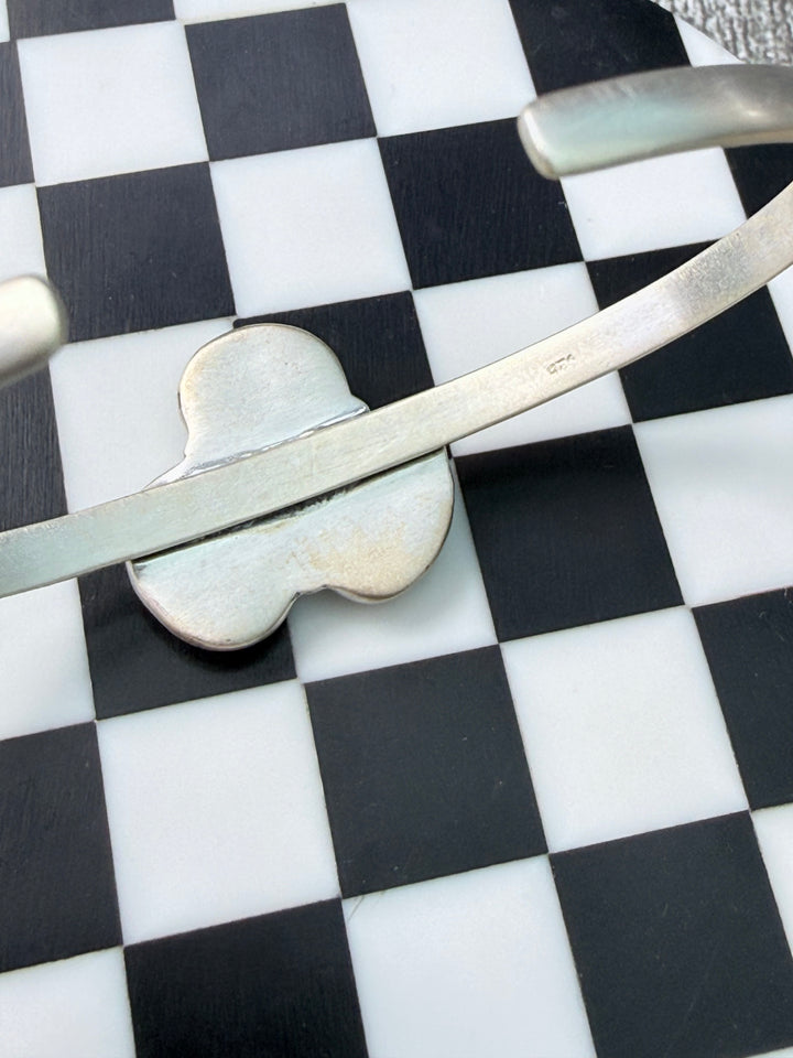 Pilot Mountain Turquoise Sterling Silver Three-Stone Cuff Bracelet